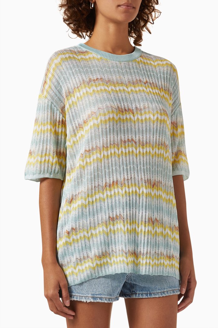 

Crewneck Sweater in Wool, Multicolour