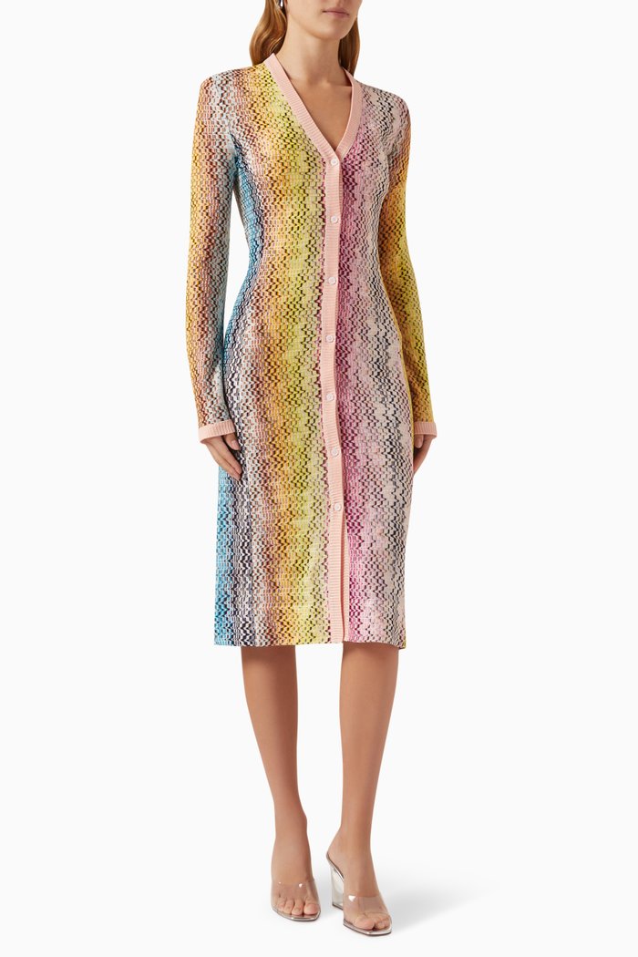 

Buttoned Cardigan Dress, Multicolour