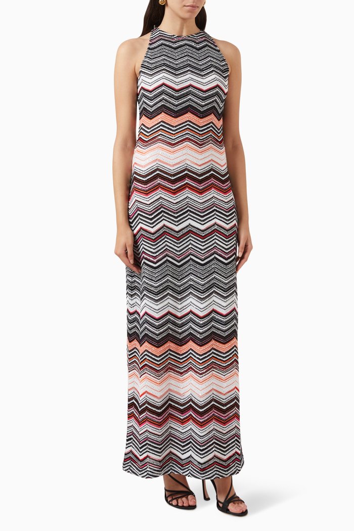 

Sequin-embellished Maxi Dress in Viscose-knit, Multicolour
