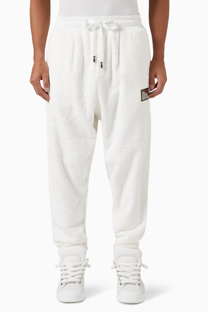 

Oversized Sweatpants in Cotton Terry, White