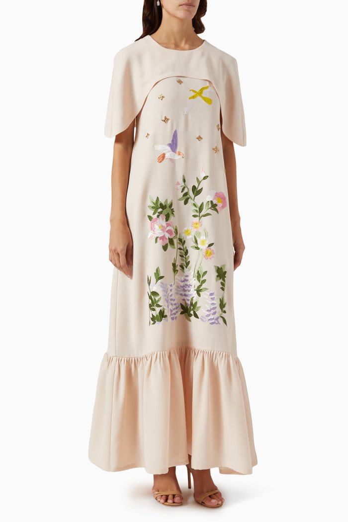 

April's Garden Maxi Dress, Neutral