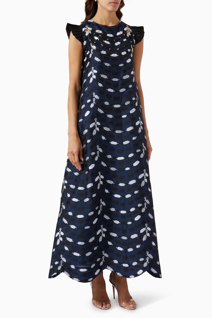 Necklace Maxi Dress, Blue