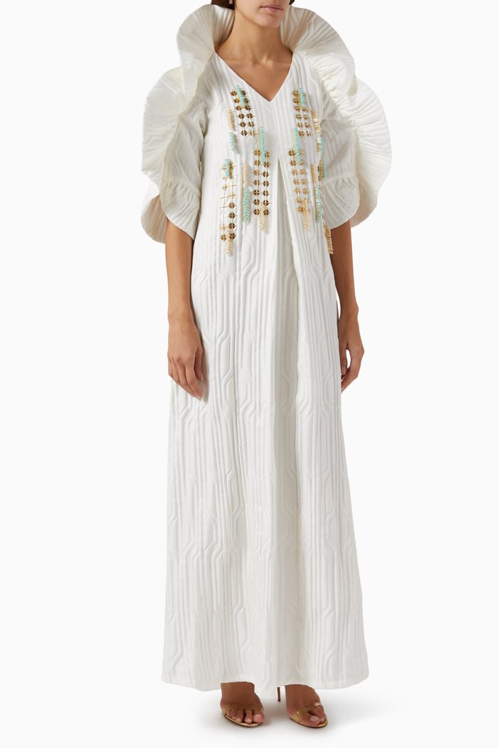 

White Rose Maxi Dress, Neutral