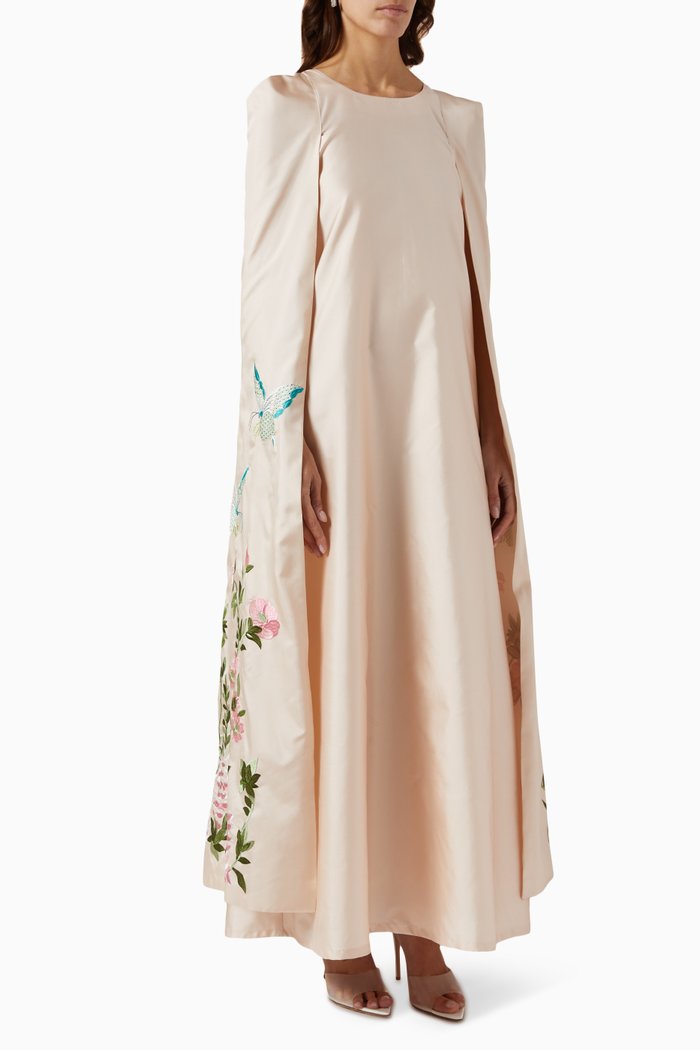 

Embroidered Cape Kaftan, Pink