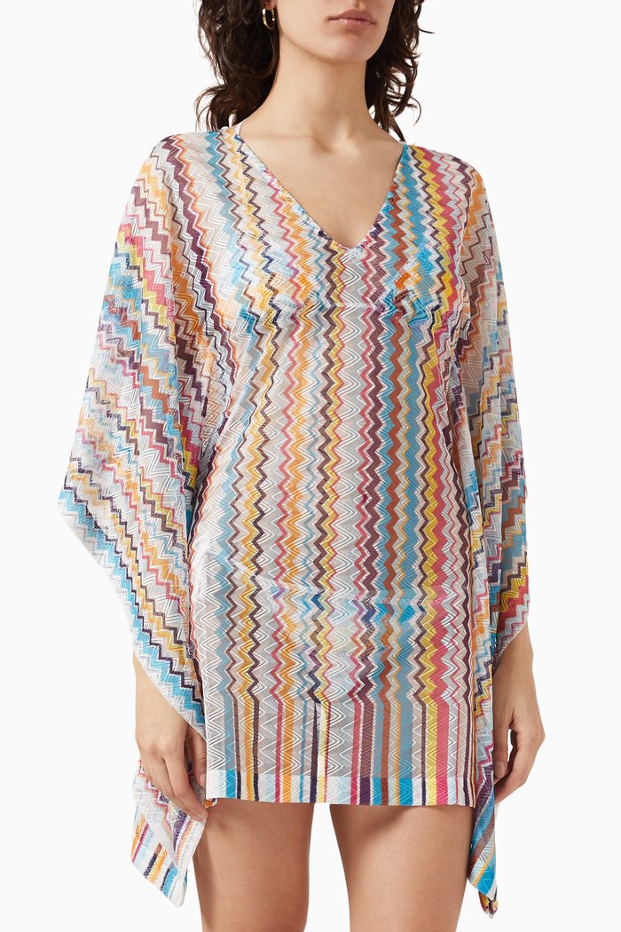 

Zigzag Cover-up Beach Dress in Knit, Multicolour