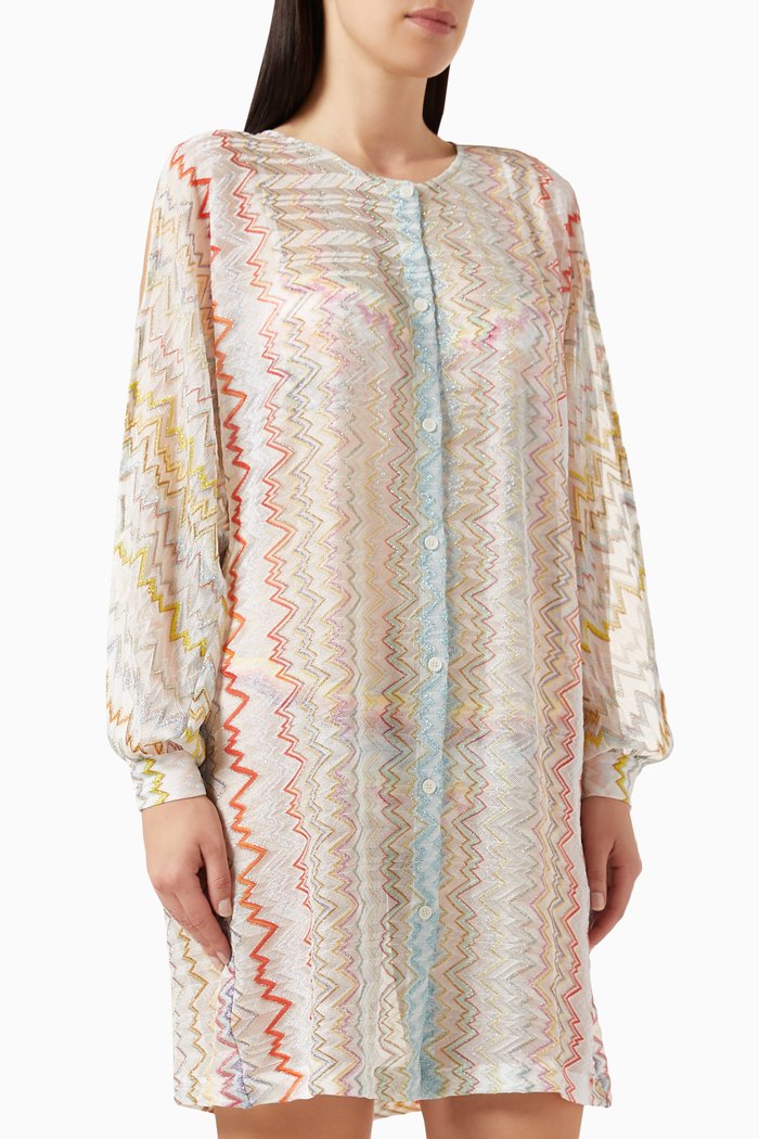 

Cover-up Mini Dress in Lamé, Multicolour