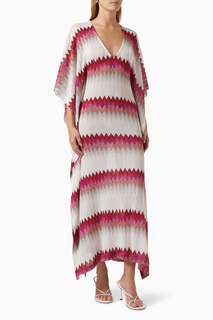 

Printed Cover-up in Viscose-knit, Multicolour