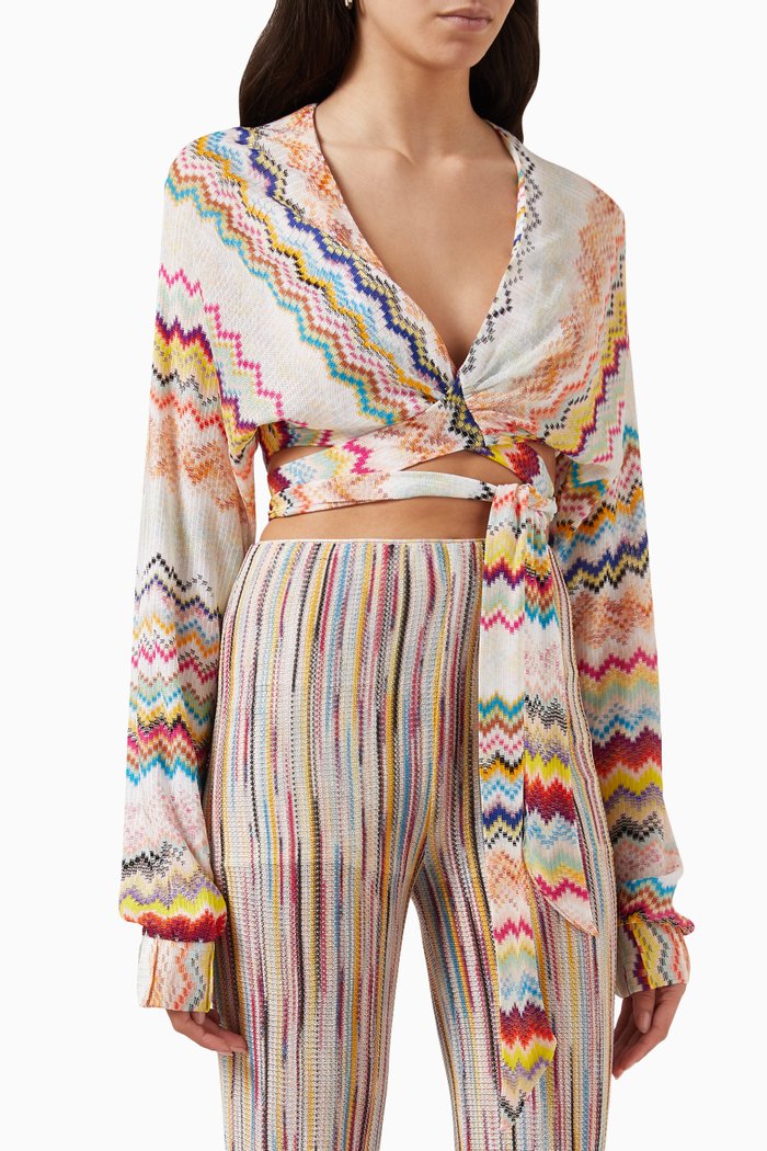 

Wrap Crop Top, Multicolour