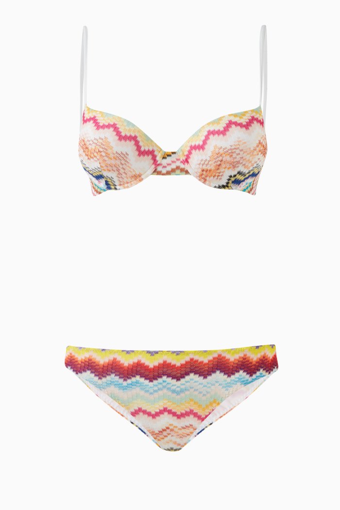

Striped Bikini Set in Knit, Multicolour