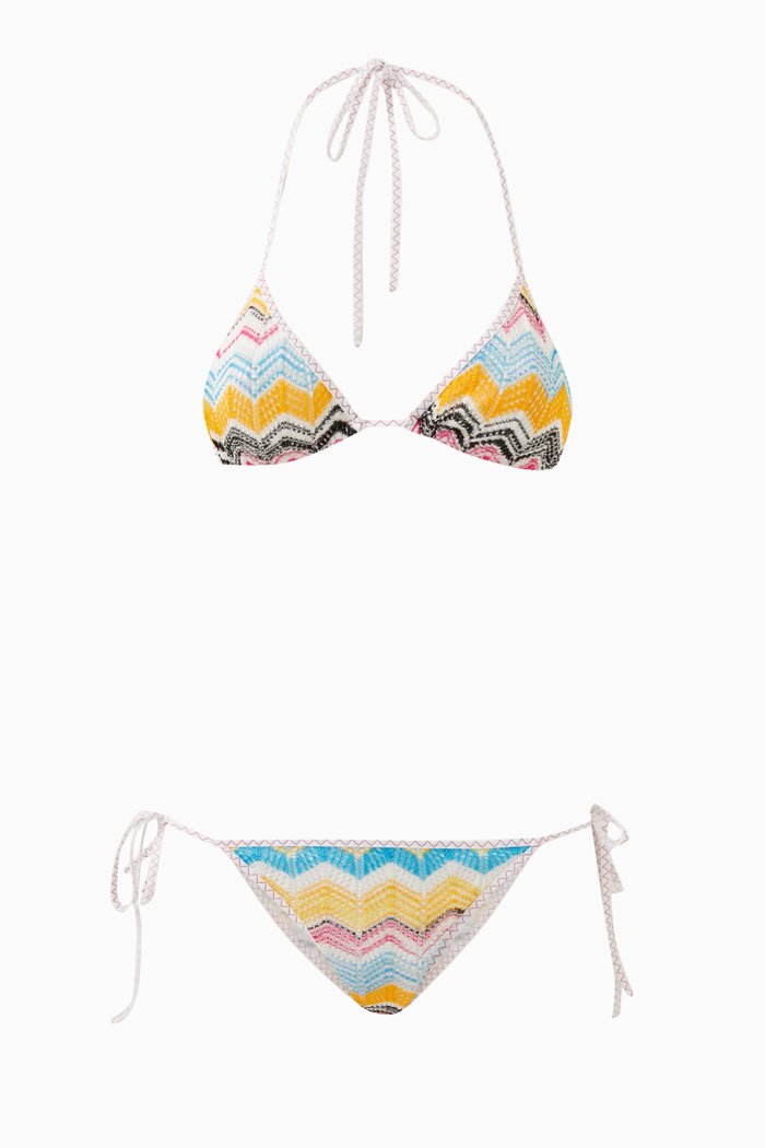 

Bikini Set in Crochet Knit, Multicolour