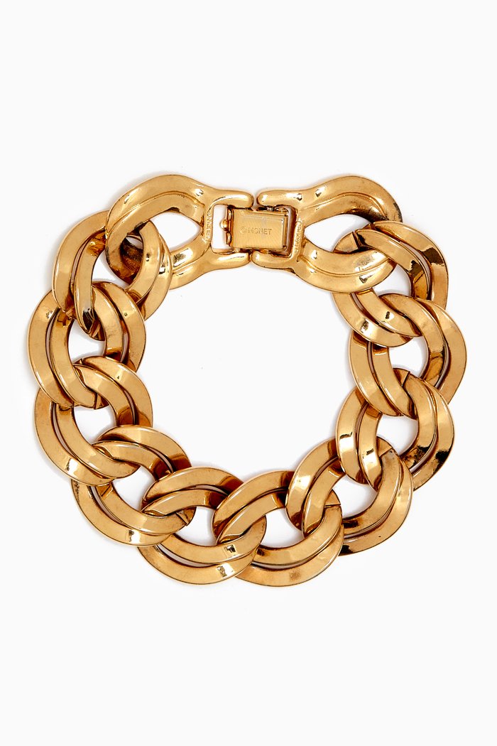 

1980s Vintage Monet Bracelet, Gold