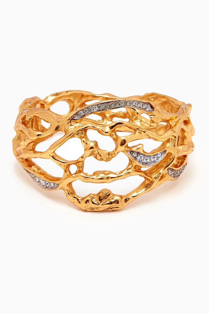 

1990s Vintage Elizabeth Taylor Cuff Bracelet, Gold