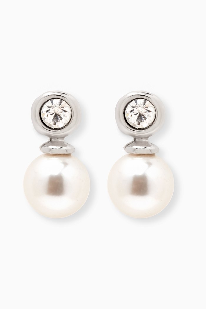 

Rediscovered 1990s Faux Pearl Earrings, Silver