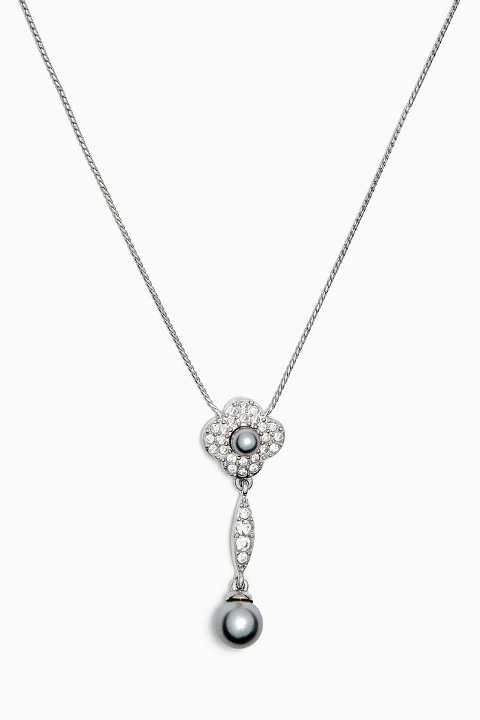 

1990s Vintage Nina Ricci Necklace, Silver