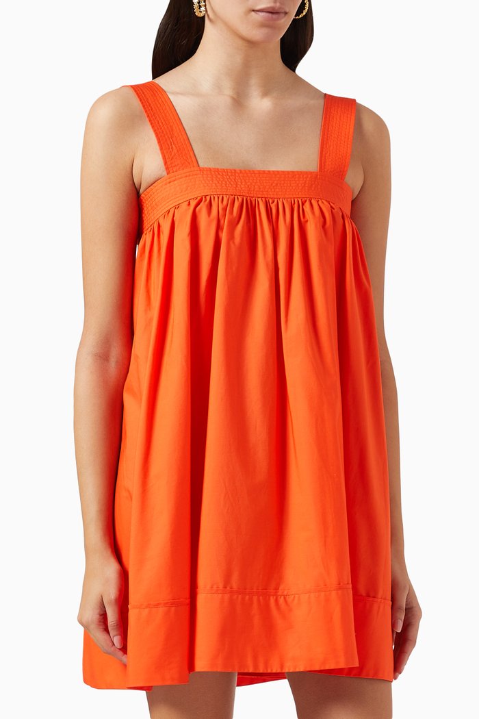 

Kohala Mini Dress in GOTS certified organic cotton, Orange