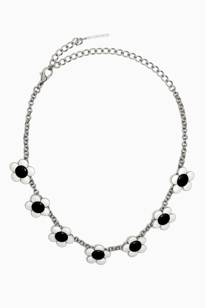 

Enamel Daisy Choker in Brass, Multicolour