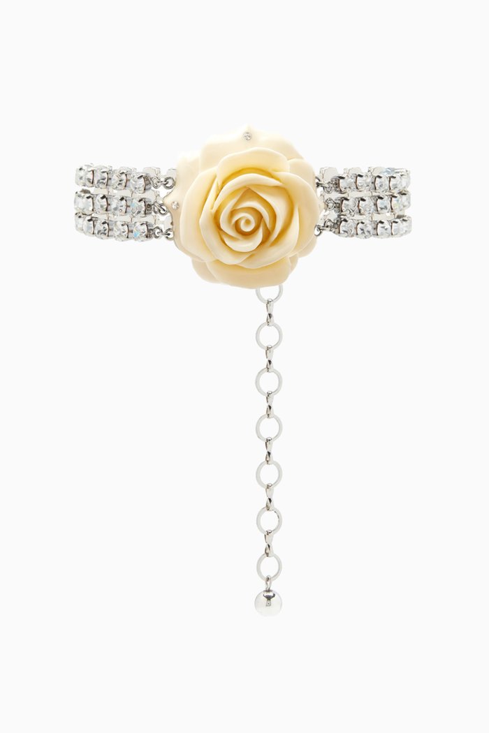 

Rose Crystal Choker in Metal, Neutral