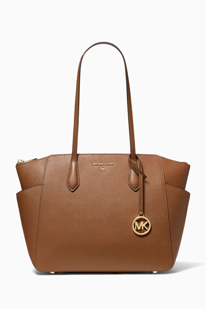 

Jet Set Large Tote Bag in Saffiano Leather, Brown