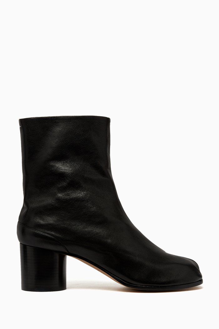 

Tabi 80 Ankle Boots in Leather, Black