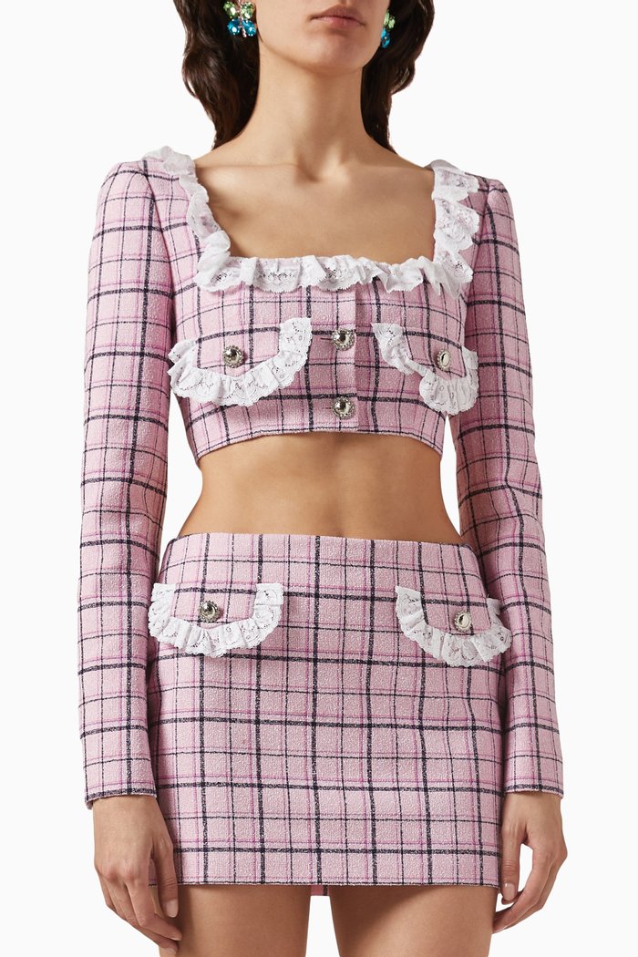 

Crop Top in Tweed, Pink