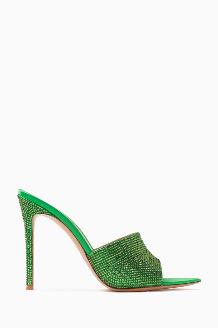 

Alise Slip-on 105 Mules in Satin, Green