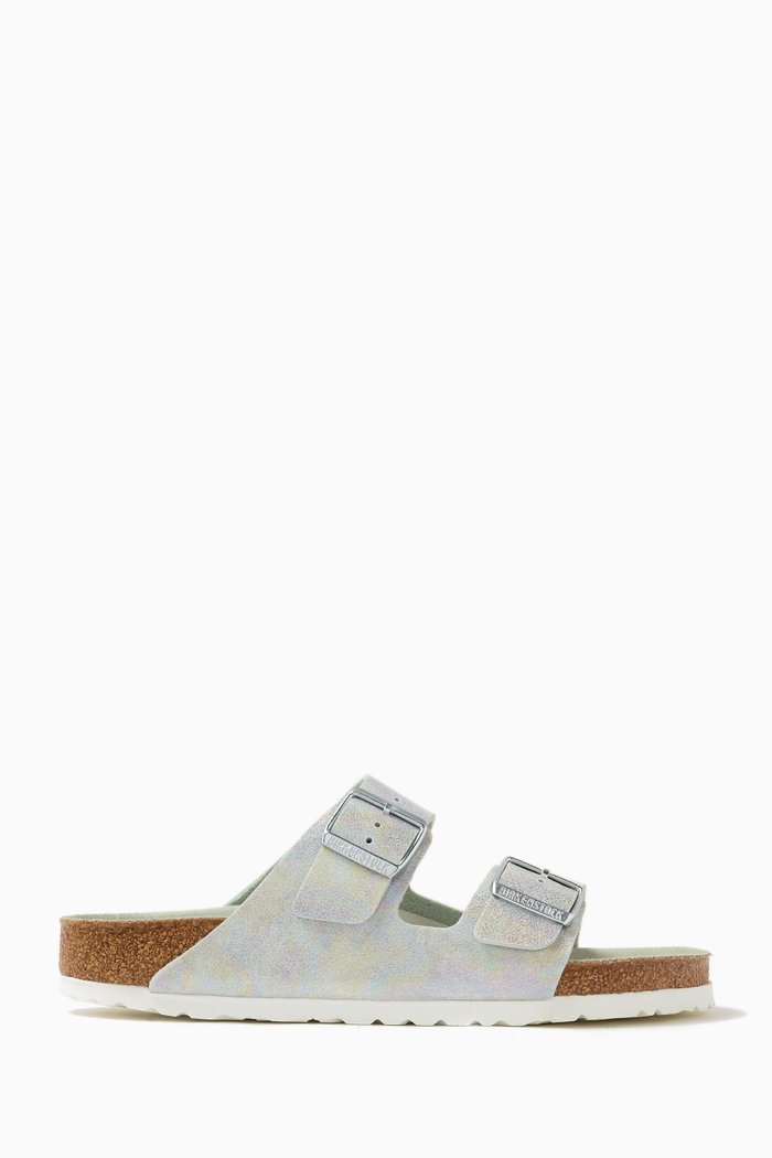 

Arizona Vegan Sandals in Micro Fibre, Silver