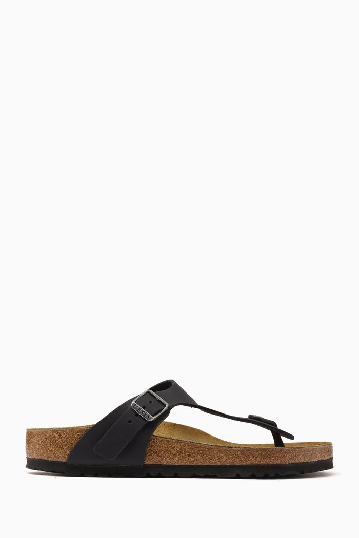 

Gizeh Sandals in Nubuck Leather, Black