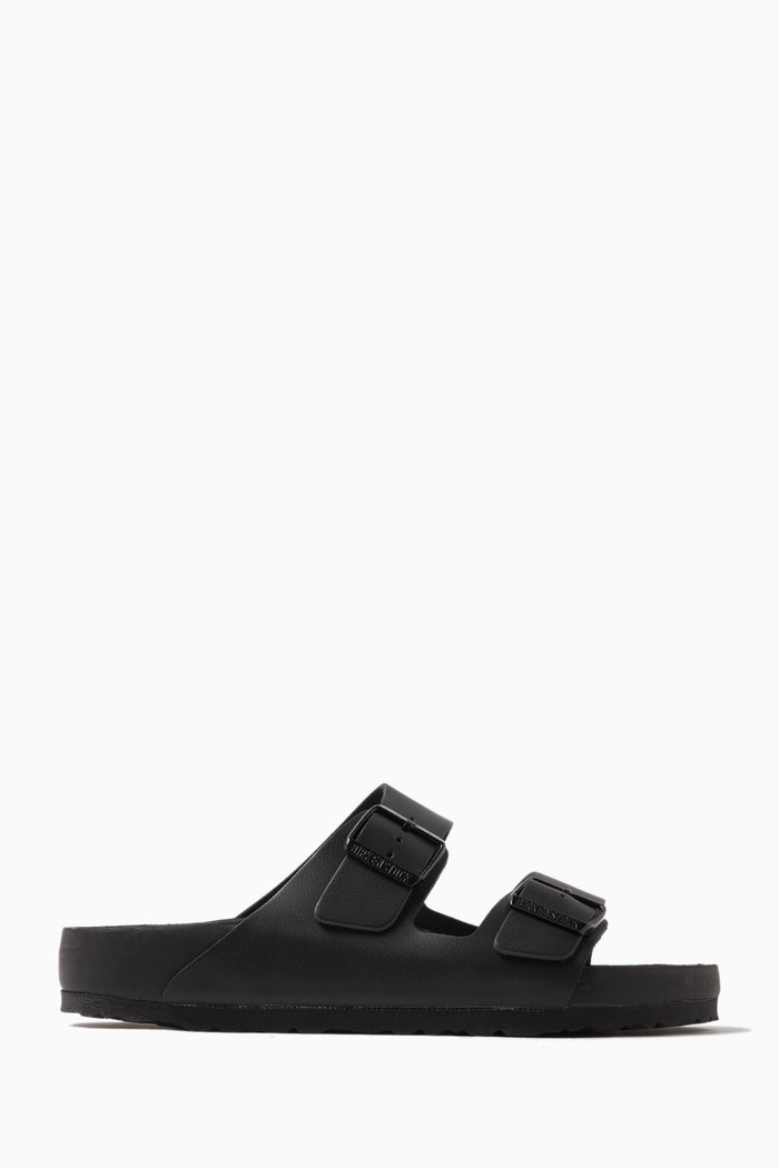 

Arizona Narrow Sandals in Natural Leather, Black