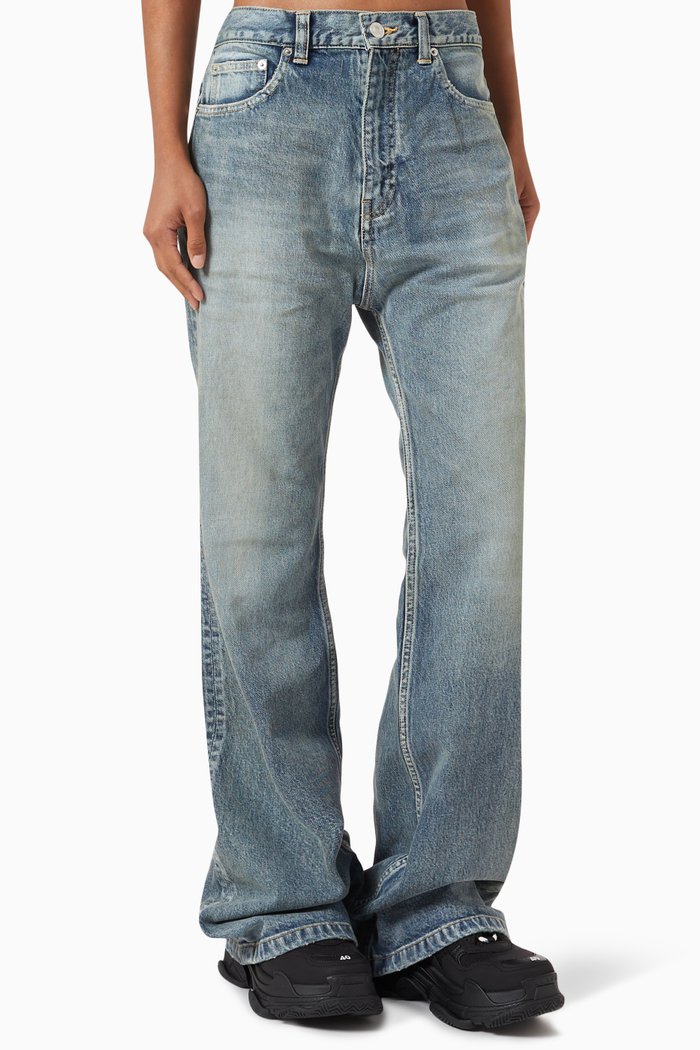 

Flared Pants in Japanese Denim, Blue