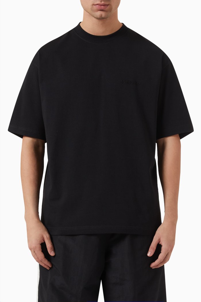 

BB Corp Medium Fit T-shirt in Cotton Jersey, Black