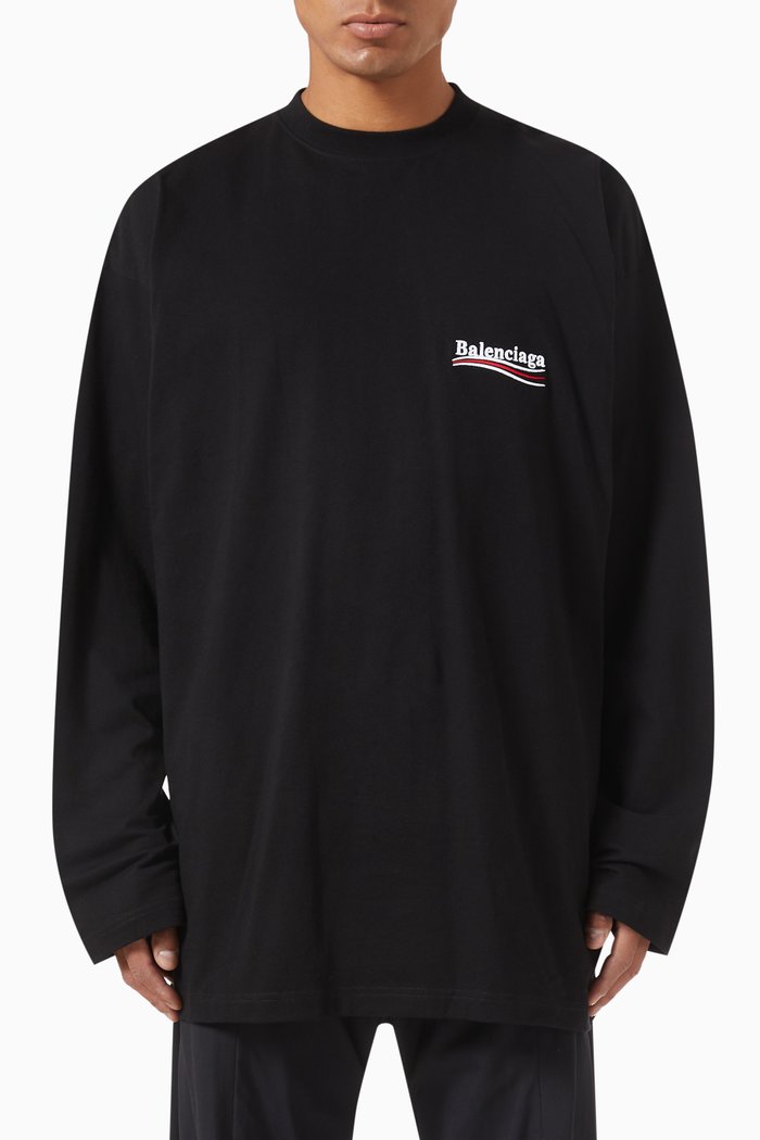

Oversized T-shirt in Cotton Jersey, Black