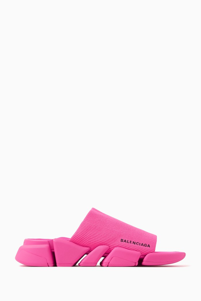 

Speed 2.0 Slides in Recycled Knit, Pink