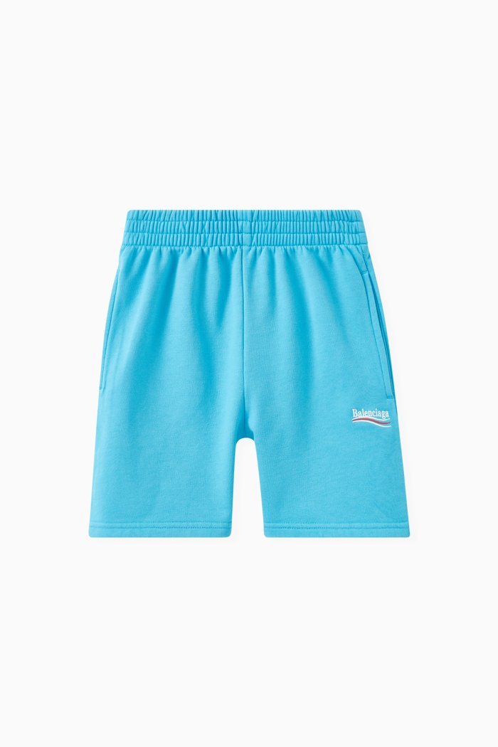 

Political Campaign Jogging Shorts in Cotton Jersey, Blue