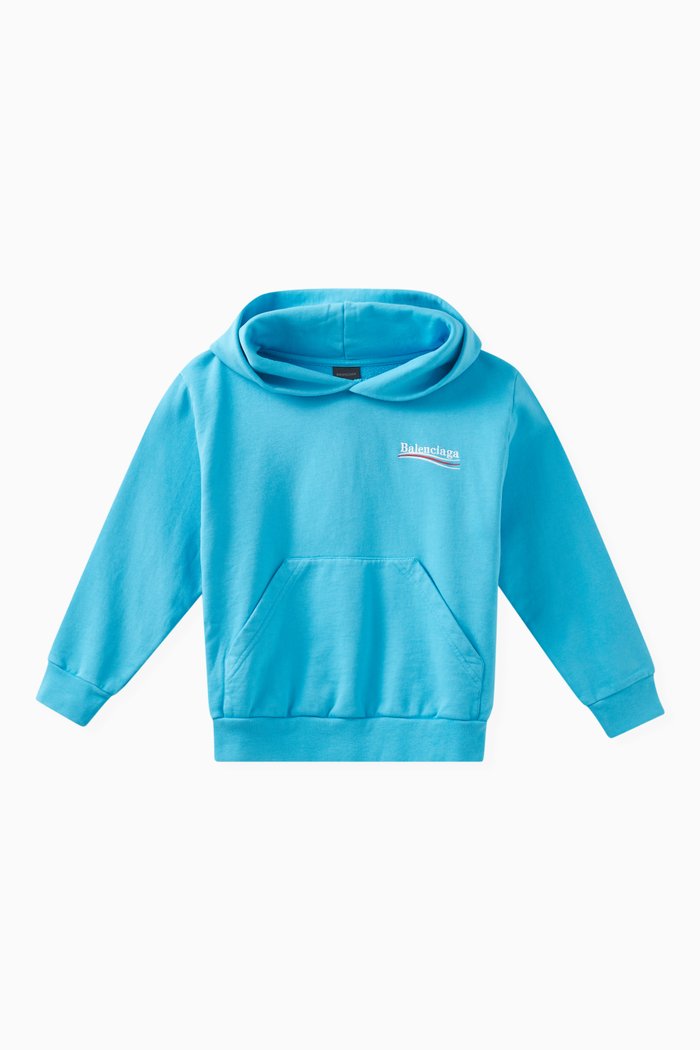 

Political Campaign Hoodie in Cotton Fleece, Blue