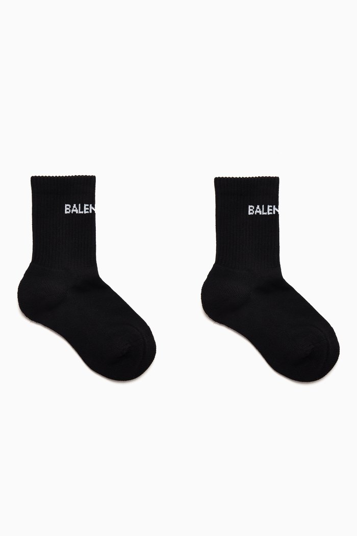

Balenciaga Tennis Socks in Cotton Blend, Black