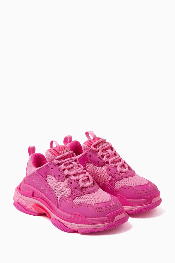 

Triple S Sneakers in Double Foam & Mesh, Pink