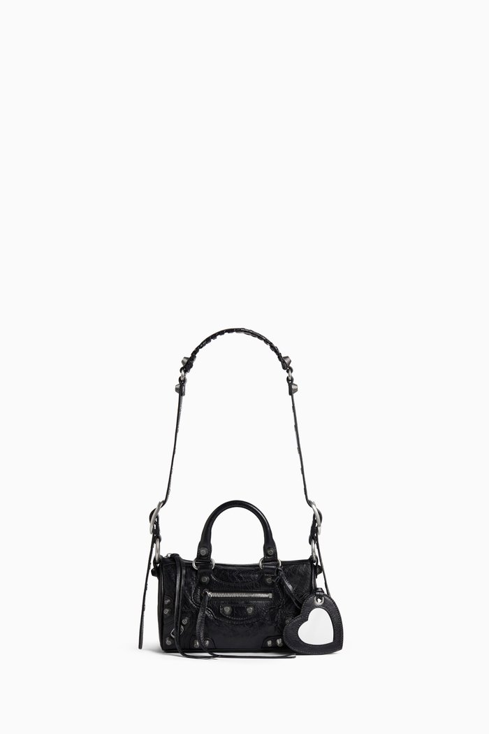 

Mini Le Cagole Duffle Bag in Arena Lambskin, Black