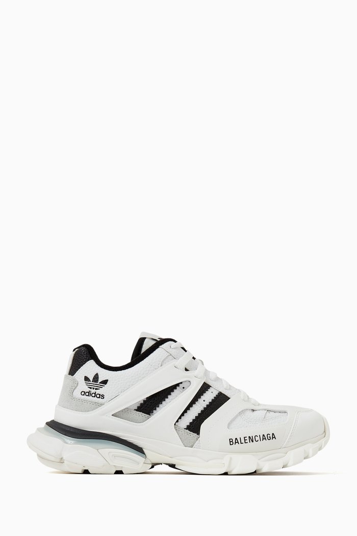 

Balenciaga / Adidas Forum Low Top Sneakers in Technical Fabric, White