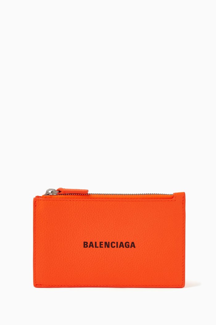 

Cash Long Coin & Card Holder in Calfskin, Orange