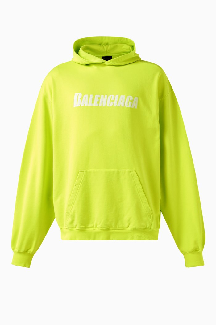 

Destroyed Hoodie in Fleece, Yellow
