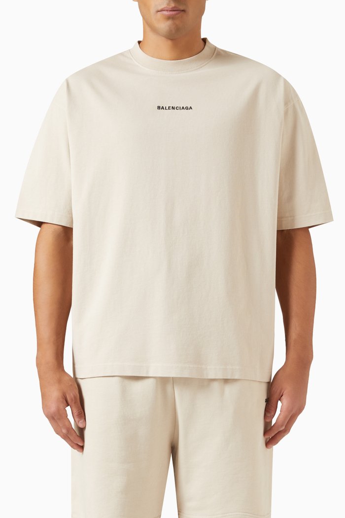 

Logo Medium-fit T-shirt in Cotton-jersey, Neutral