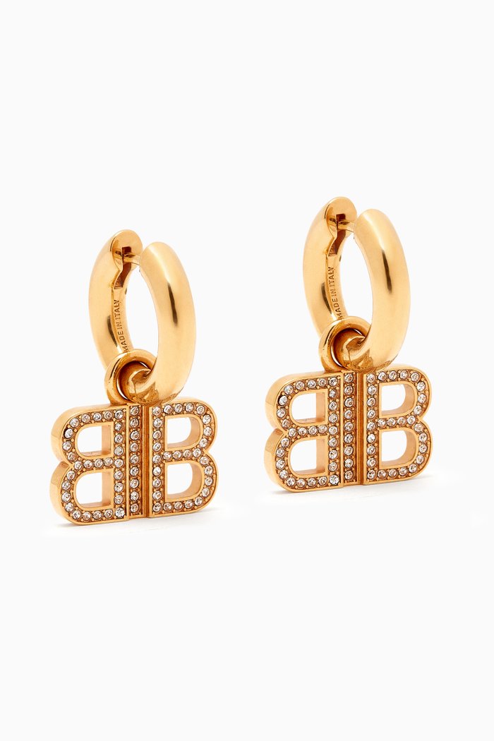 BB 2.0 Hoop Earrings in Brass, Gold