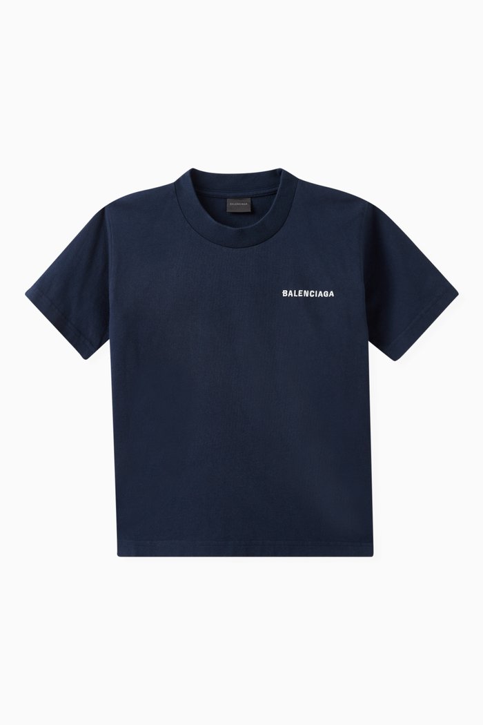 Logo T-shirt in Cotton-jersey, Blue