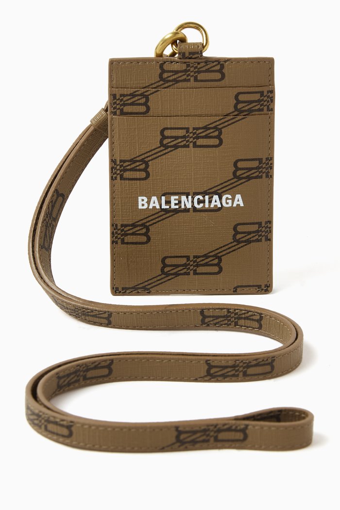 

Cash Card & Badge Holder in BB Monogram Canvas, Neutral