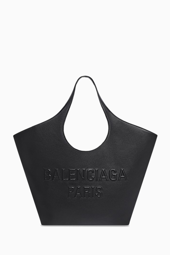 Medium Mary-Kate Tote Bag in Soft Smooth Calfskin, Black