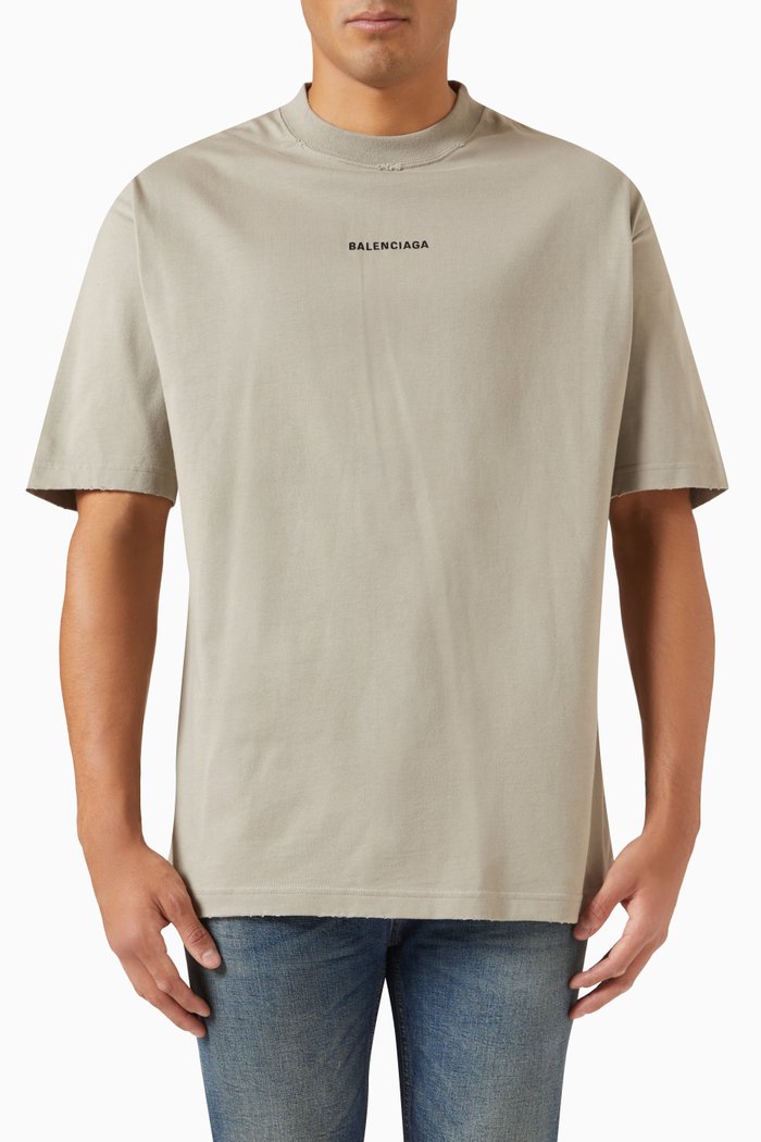 

Medium Fit Logo T-shirt in Cotton Jersey, Neutral