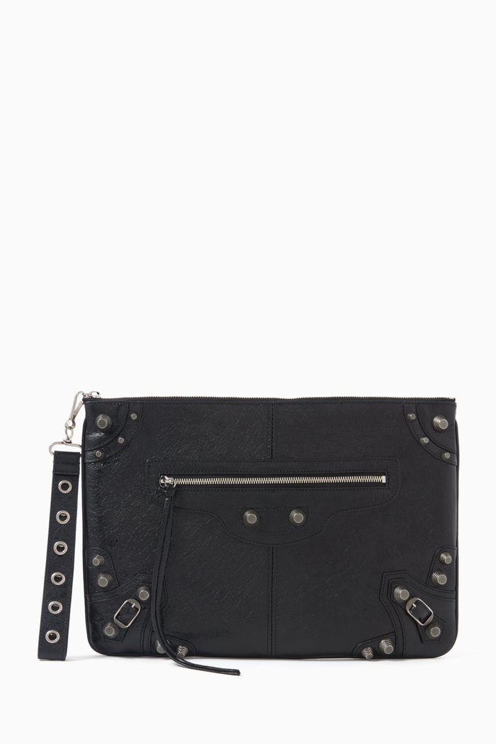 

Le Cagole Pouch in Leather, Black