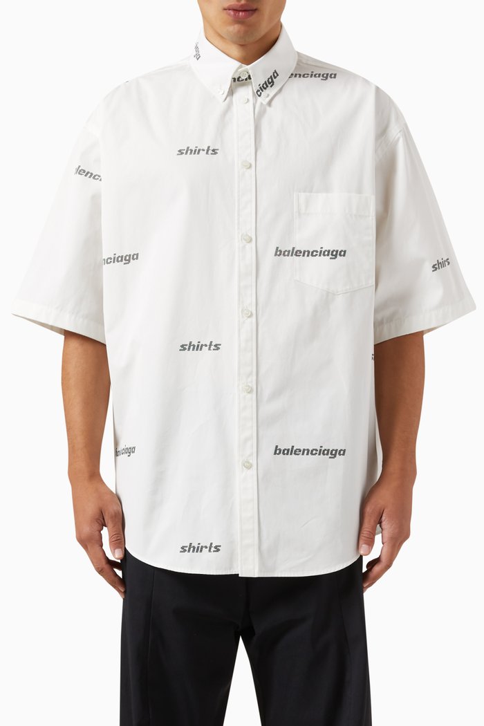 

Large Fit Shirt in Cotton Poplin, White