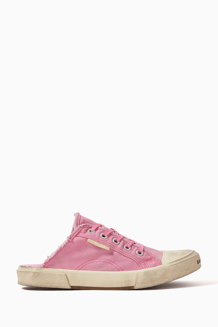 

Paris Mules in Destroyed Cotton & Rubber, Pink