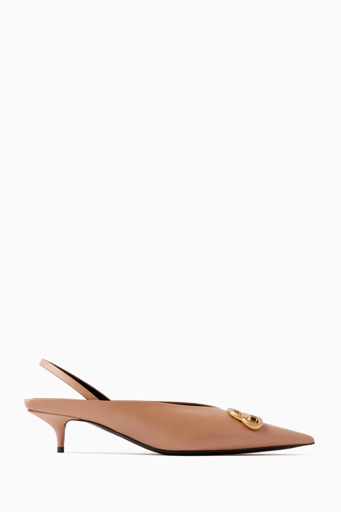 

Square Knife BB 40 Mules in Nappa Sheepskin, Neutral